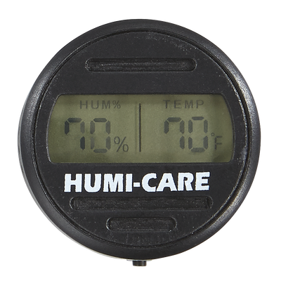 HUMI-CARE Black Ice Round Digital Hygrometer
