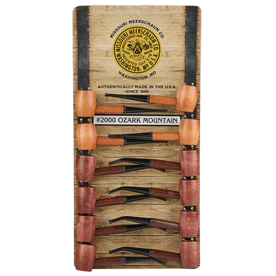 MO Meerschaum Ozark Mountain Birch Bowl Pipe Display