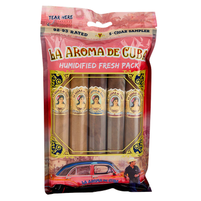 La Aroma de Cuba 92-93 Rated Fresh Pack 5-Cigar Sampler (Red)