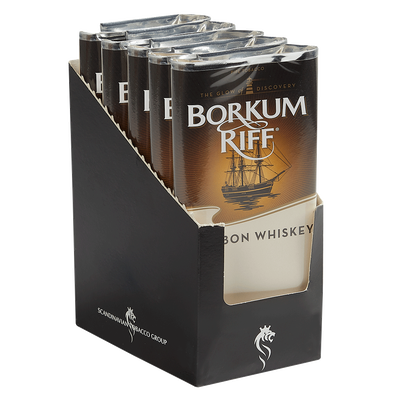 Borkum Riff Bourbon Whiskey Pipe Tobacco Display