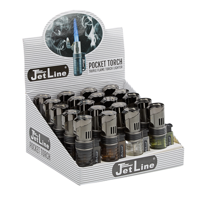 JetLine Pocket Torch Triple Flame Torch Lighter Display